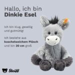 Steiff Kuscheltier Dinkie Esel, Süßes Stofftier mit Kunststoffaugen, Kinder, Jungen & Mädchen, Friends, Plüschtim – Bild 5