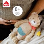 Fehn Kuscheltier Bär Bruno – Weicher Teddybär für Neugeborene als Einschlafhilfe - Stofftier zum Greifen, F – Bild 5